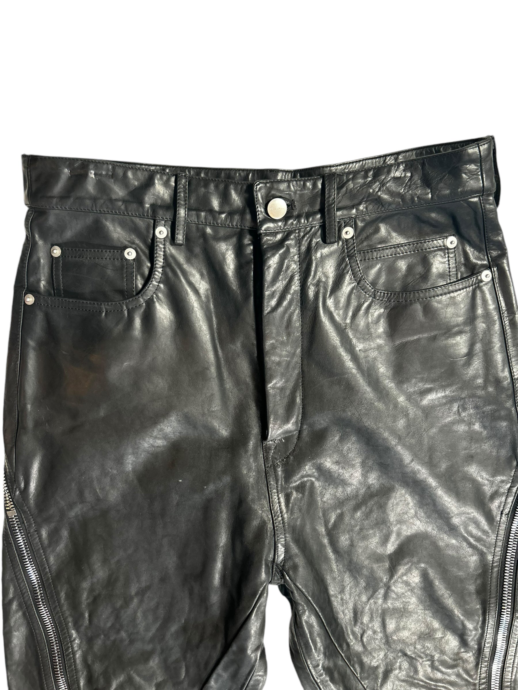 Rick Owens Bolan Banana Leather Pants