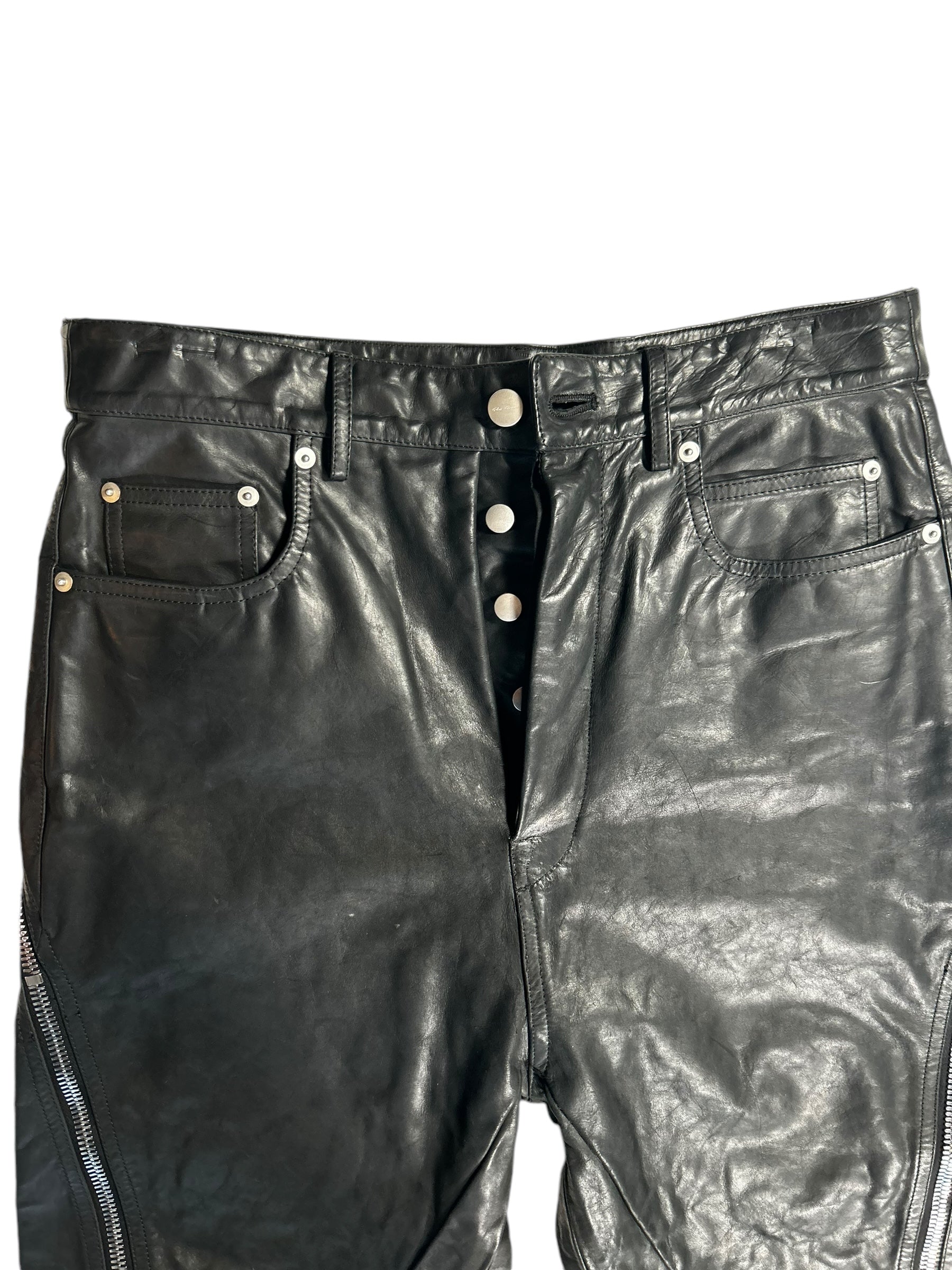 Rick Owens Bolan Banana Leather Pants