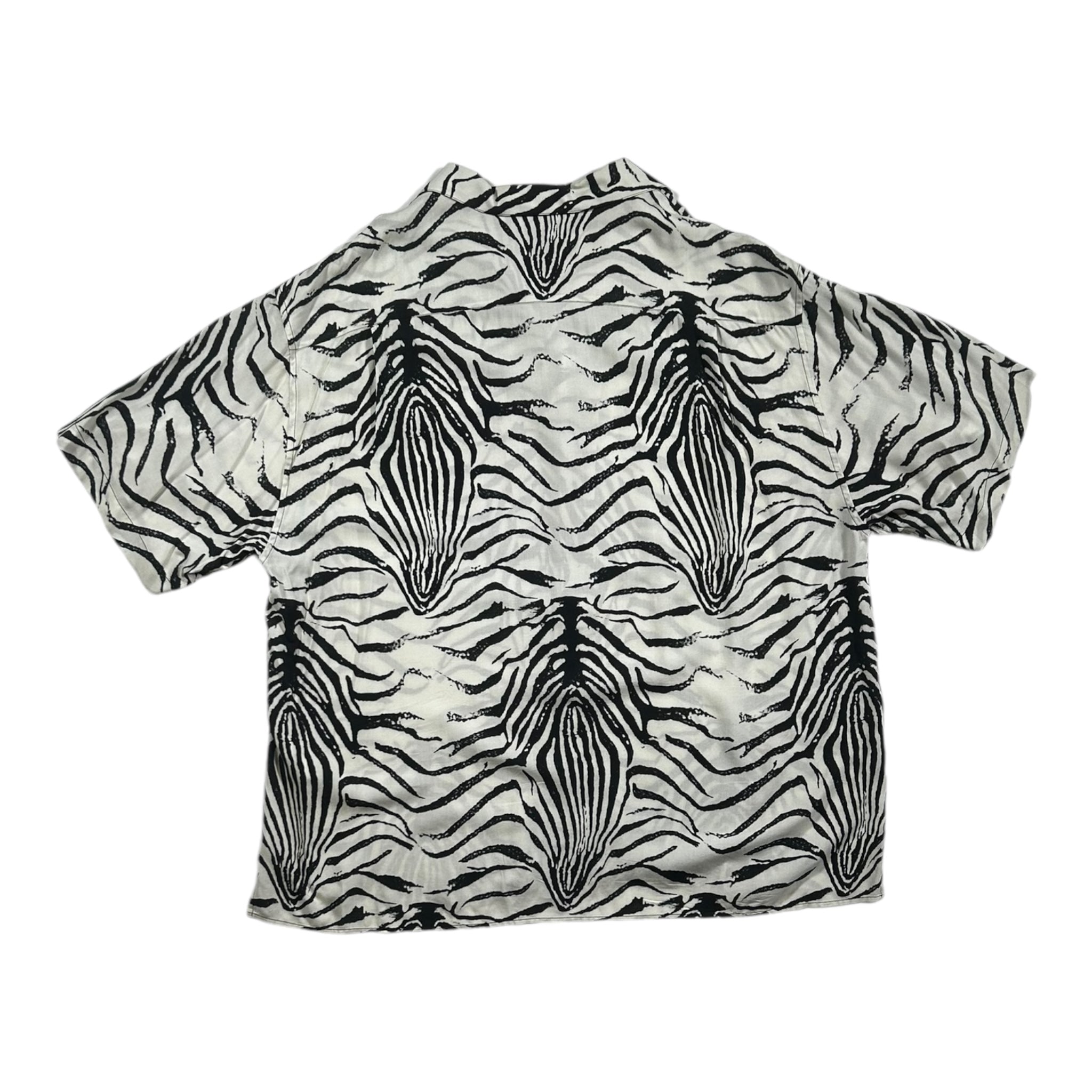 Celine Loose Hawaiian Shirt in Viscose with Zebra Print