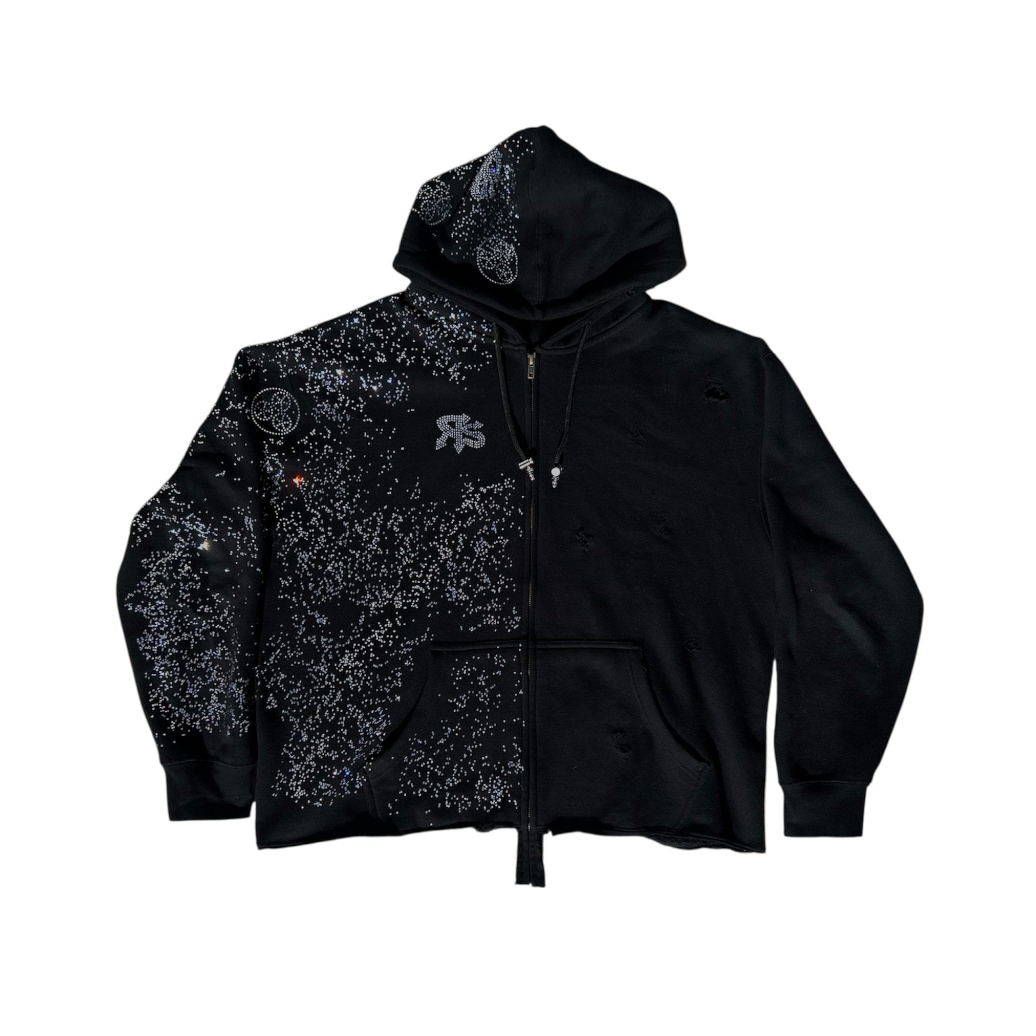 ReFresh Studio “What The?” Rhinestone Zip-Up (One of One)